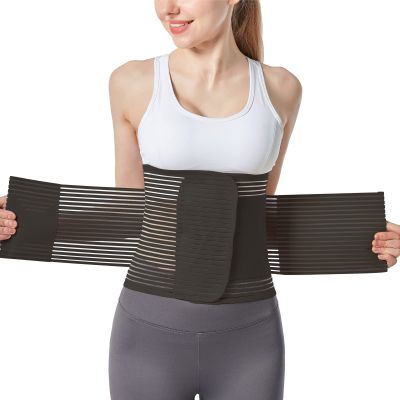 Funcy Postpartum Belly Band Breathable C Section Abdominal Binder for Post Maternity Tummy Recovery Wrap Tummy Control Belly Belt (Medium, Black)