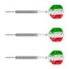 24g 90% Tungsten, Italy Italian Flag Red White & Green Patriot X Steel Tip Dart Set, Flights & Shafts Included (2 Sets Each), w/Travel Case, 24 Grams view 2