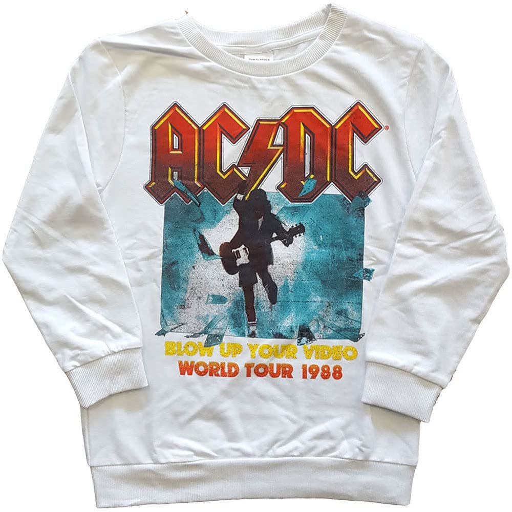 AC/DC Childrens/Kids Blow Up Your Video Sweatshirt (9-10 Years) (White)