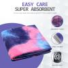 Eunzel Yoga Towel,Hot Yoga Mat Towel with Grip Dots Sweat Absorbent Non-Slip for Hot Yoga, Pilates and Workout 24" x72", Purple & Blue view 4
