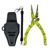 danco Duffy 7.5-inch Fishing Needle Nose Pliers with Line Cutters, Aircraft Grade Aluminum Fishing Gear, Saltwater Resistant Fishing Tools, Rubberized Pain (Chartreuse Fish Skeleton) view 1