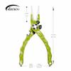 danco Duffy 7.5-inch Fishing Needle Nose Pliers with Line Cutters, Aircraft Grade Aluminum Fishing Gear, Saltwater Resistant Fishing Tools, Rubberized Pain (Chartreuse Fish Skeleton) view 3