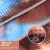 Eunzel Yoga Towel,Hot Yoga Mat Towel with Grip Dots Sweat Absorbent Non-Slip for Hot Yoga, Pilates and Workout 24" x72", Blue & Brown view 2