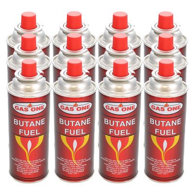 Gas One 12 Pack - 8oz Camping Fuel Canisters for Portable Gas Stoves - UL Safety Certified - Made In Korea