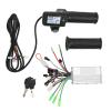 FOUF 36V 48V 350W Electric Brushless DC Motor Kit, LCD Panel Brushless Motor Controller Kit Throttle Grip Handlebar Throttle Control Grips Cover for Electric Bike Scooter Tricycle view 1