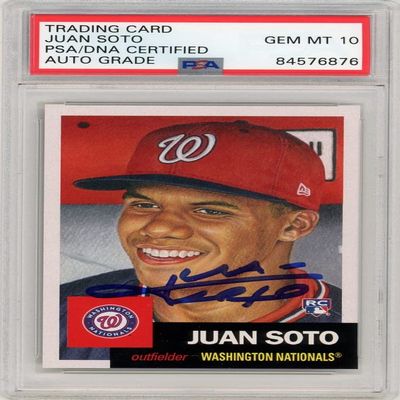 Juan Soto 2018 Topps Living Autographed RC Rookie Card #43 - PSA/DNA 10