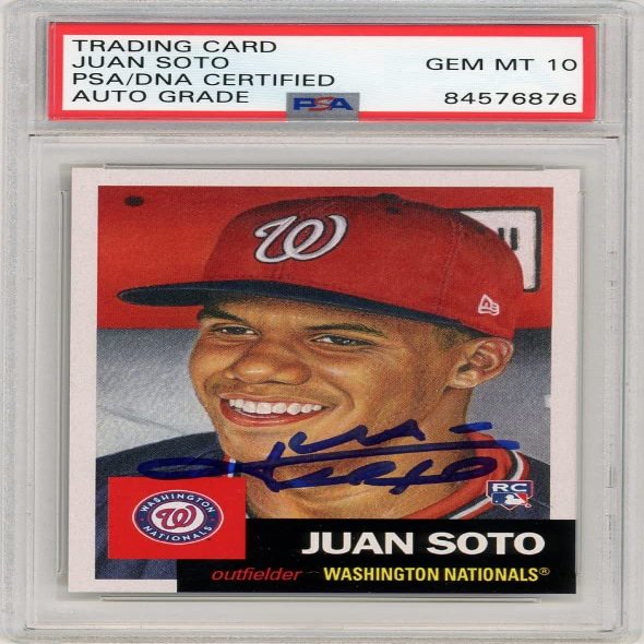 Juan Soto 2018 Topps Living Autographed RC Rookie Card #43 - PSA/DNA 10