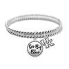 Kentucky Wildcats Go Big Blue Twist and Shout Silver Bracelet Jewelry view 1