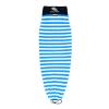 Tidal Wake TAG-IT 58" Snub Nose Surf & Wake Board Sock - Soft Wakesurf/Wakeboard Bag with Built-in Name Tab, Customizable Wake Surfboard/Wakeboard Cover Protects Your Board -Ocean Blue & White view 1