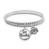 From the Heart Ohio State Buckeyes Go Bucks Twist and Shout Silver Bracelet Jewelry OSU, 7 5 inch view 1