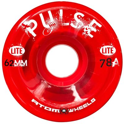 ATOM WHEELS - Outdoor Quad Roller Wheels 78A - Pulse - 62x33 Red - 4pk