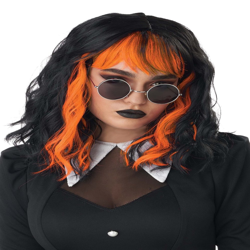 California Costumes, Cute N Crafty Wig, Orange/Black