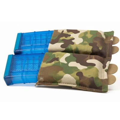 Blue Force Gear - Double Magazine Holder - MOLLE Mag Pouch for Duty Belt, Tactical Vest, & Plate Carrier - Stackable Airsoft Ammo Attachments & Pistol Mag Pouches - 6.5 x 5.5 x .13 in - Multicam