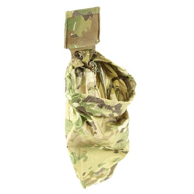 Blue Force Gear MOLLE Dump Pouch - Multipurpose Compact Utility Drop Bag for Mag or Ammo - Foldable Pouch for Belt, Tactical Vest, Saddle, or Hunting Use - 3" L x 3" W x 3.5" H, Multicam Camo