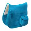 CHALLENGER Horse English Quilted Faux Fur All-Purpose Saddle Pad Turquoise 72152TR view 1