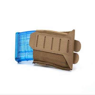 Blue Force Gear Single Magazine Pouch - MOLLE Tactical Mag Holder for Duty Belt, Vest, and Plate Carrier - Stackable Airsoft Accessories - Professional-Grade - 3 x 6 Inches - Coyote Brown