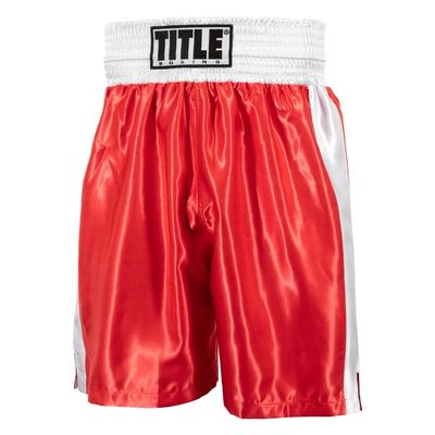 Title Boxing Edge Boxing Trunks 2.0 Size Large Red/White