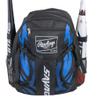 Rawlings | SAVAGE Backpack Equipment Bag | T-Ball / Baseball / Softball | Black/Royal view 1