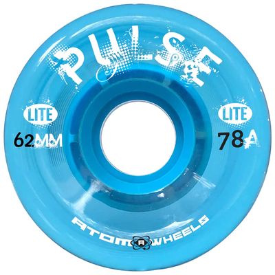 ATOM WHEELS - Outdoor Quad Roller Wheels 78A - Pulse - 62x33 Blue - 1 Pack - 4 Wheels