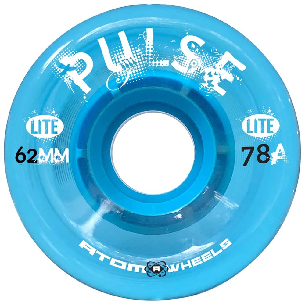 ATOM WHEELS - Outdoor Quad Roller Wheels 78A - Pulse - 62x33 Blue - 1 Pack - 4 Wheels