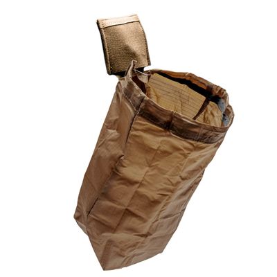 Blue Force Gear MOLLE Dump Pouch - Multipurpose Compact Utility Drop Bag for Mag or Ammo - Foldable Pouch for Belt, Tactical Vest, Saddle, or Hunting Use - 3" L x 3" W x 3.5" H, Coyote Brown