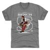 500 LEVEL Johnny Bench T-Shirt (Premium Men's T-Shirt, XX-Large, Tri Gray) - Johnny Bench Outline W WHT view 1