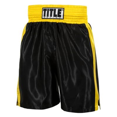Title Boxing Edge Boxing Trunks 2.0 Size Medium Black/Gold