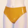 ACSUSS Women Shiny Sexy Shorts Pole Dance Club Shorts Rave Booty Shorts Latex High Cut Bottoms Yellow Large view 3