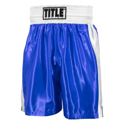 Title Boxing Edge Boxing Trunks 2.0 Size Large Blue/White