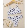 AnFeng Girls' Summer Two Piece Swimsuit Boyshort Tankini Swimwear Bikini Bathing Suit Boyshort Tankini (White, 10 Years) view 2
