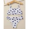 AnFeng Girls' Summer Two Piece Swimsuit Boyshort Tankini Swimwear Bikini Bathing Suit Boyshort Tankini (White, 10 Years) view 3