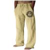 Cotton Linen Pants for Men,Retro Classic Fit Lightweight Yoga Trousers Print Loose Baggy Hipster Style Bottoms,Vacation Holiday Beachwear Y2K Hemp Sweatpants for Men(Khaki,S) view 1