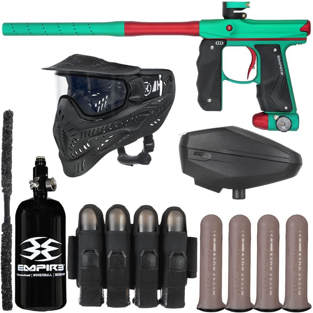 Action Village Empire Mini GS TP Rivalry Paintball Gun Package Kit (Dust Spearmint/Dust Red)
