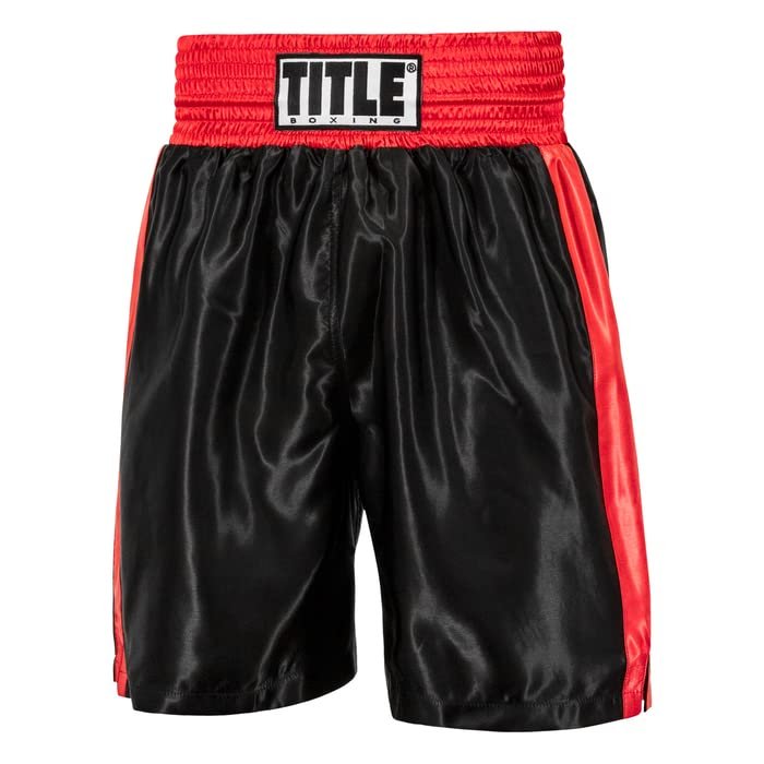 Title Boxing Edge Boxing Trunks 2.0 Size X-Large Black/Red