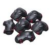 Magik Wrist Knee Pads Elbow Guards Protective Gear Set for Skateboard Skate Bike (Black&Red, M) view 3
