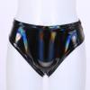 Loloda Women's Sexy Leather Wetlook High-Waisted Booty Shorts Hot Pants Night Party Clubwear Shiny Black A X-Large view 4