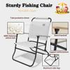Camping Chair Camping Chair Folding Lightweight Stable Bridge Structure Beach Chair, Portable Summer Fishing Chair, Easy-to-Carry Director's Chair, Load Bearing 260lb view 4