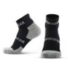 MudGear Quarter Length Trail Running Socks - Merino-Wool Hiking Sock for Women and Men for Sport, Gym, Running, Basketball, Football, Military, Work etc. - 1-Pair Large Black Cushioned Athletic Socks view 1