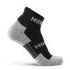 MudGear Quarter Length Trail Running Socks - Merino-Wool Hiking Sock for Women and Men for Sport, Gym, Running, Basketball, Football, Military, Work etc. - 1-Pair Large Black Cushioned Athletic Socks view 4