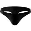 Ctreela Seamless T-Back for Men's Bulge Ball Pouch G-String Sexy One Piece Thong String Bikini Low Rise Underwear Black view 2