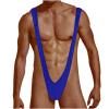 Ctreela Men's V Shaped Mankini Leopard Jockstrap Wrestling Singlet V Sling Swimsuit Thong Y Back Leotard Underwear view 1