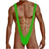 Ctreela Men's V Shaped Mankini Leopard Jockstrap Wrestling Singlet V Sling Swimsuit Thong Y Back Leotard Underwear view 1