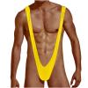 Ctreela Men's V Shaped Mankini Leopard Jockstrap Wrestling Singlet V Sling Swimsuit Thong Y Back Leotard Underwear view 1