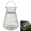 PSGGARY Galvanized Collapsible Steel Wire Fish Basket - Portable Metal Crab Crawfish Basket for Outdoor Fishing view 1