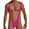 Ctreela Men's V Shaped Mankini Leopard Jockstrap Wrestling Singlet V Sling Swimsuit Thong Y Back Leotard Underwear view 1