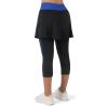 ANIVIVO Skirted Leggings for Women, Capris Skorts Tennis Golf Knee Length Skirted Leggings with Pockets(Dark Blue,L) view 3