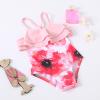 AnFeng Girls Two Pieces Bikini Set Ruffle Swimwear Bathing Suits Top Bikini Bottoms Swimming Suit Sun Protection Swimsuit (Red, 4-5Years) view 3