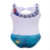 renvena Kid Girls Cartoon Printed One Piece Tank Leotard Rashguard Summer Vacation Beach Bathing Suits White 6-7 Years view 2