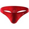 Ctreela Seamless T-Back for Men's Bulge Ball Pouch G-String Sexy One Piece Thong String Bikini Low Rise Underwear Red view 2