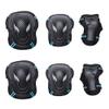 Magik Wrist Knee Pads Elbow Guards Protective Gear Set for Skateboard Skate Bike (Black&Blue, M) view 1